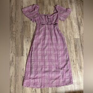 Lush Lavender Plaid Dress